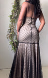 Y2K Dotted Mesh Layered Halter Gown (S)