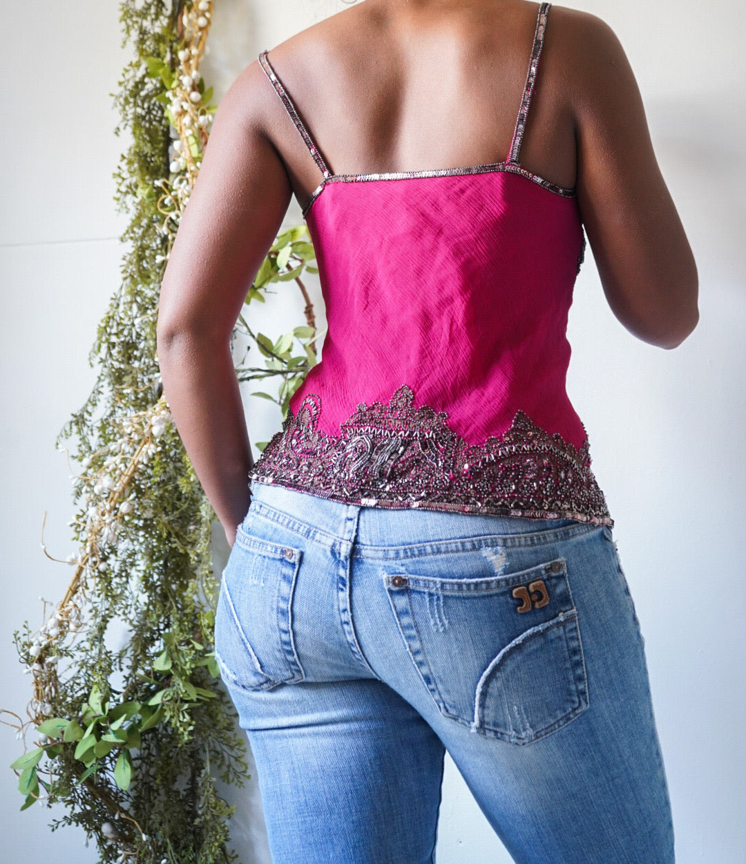 Rare Silk Aftershock Beaded Cami