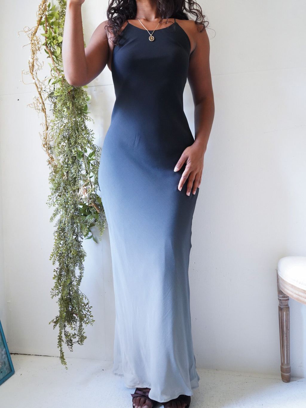 Y2K Ombre Silk Gown