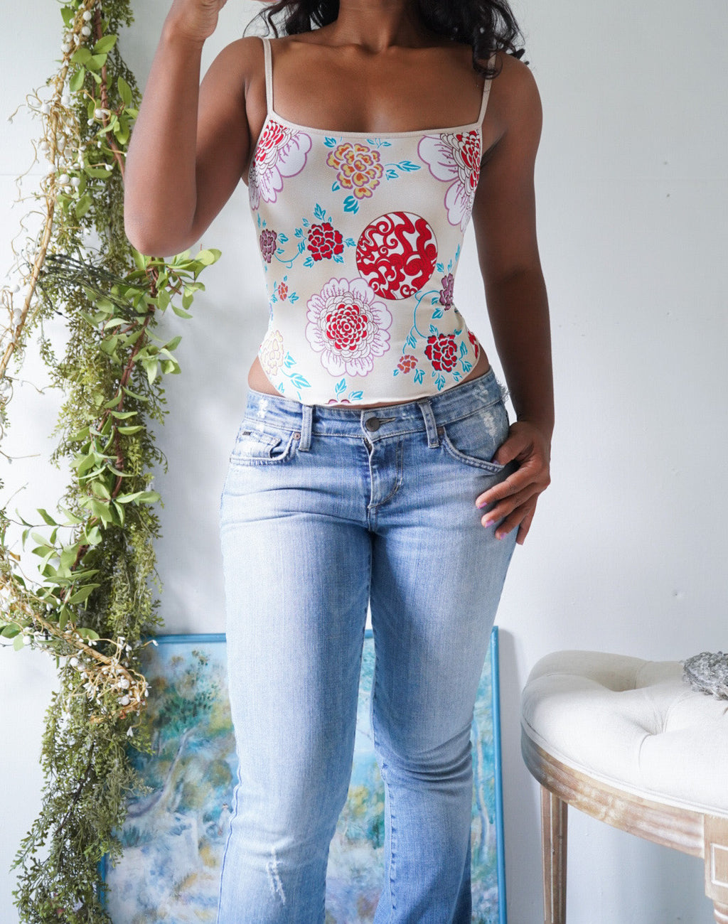 Y2K Mesh Cropped Cami