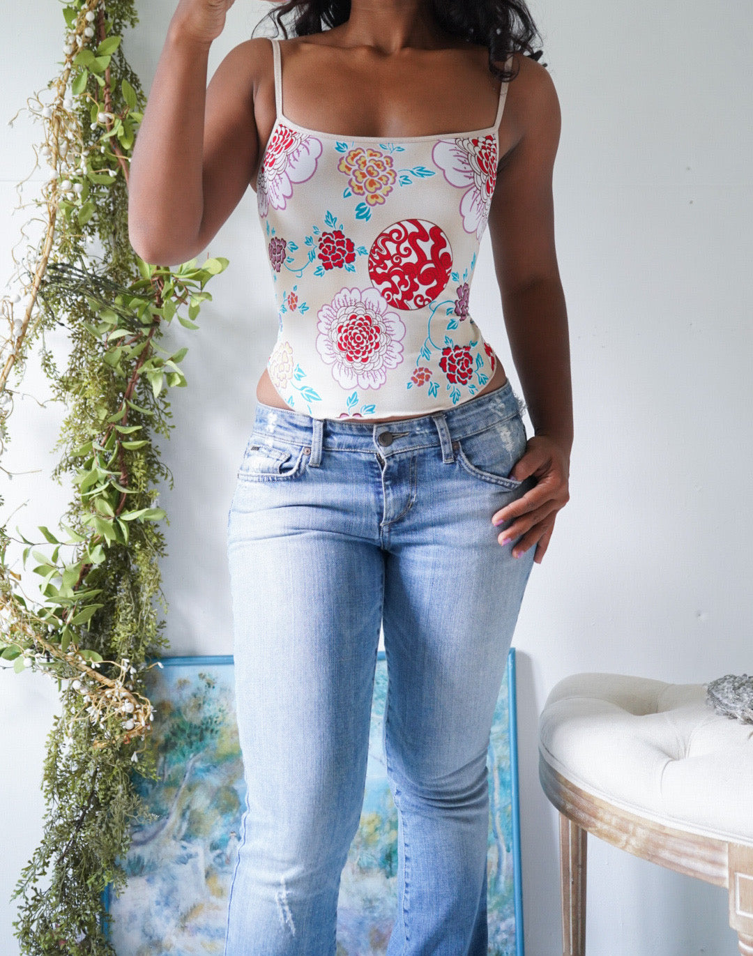 Y2K Mesh Cropped Cami