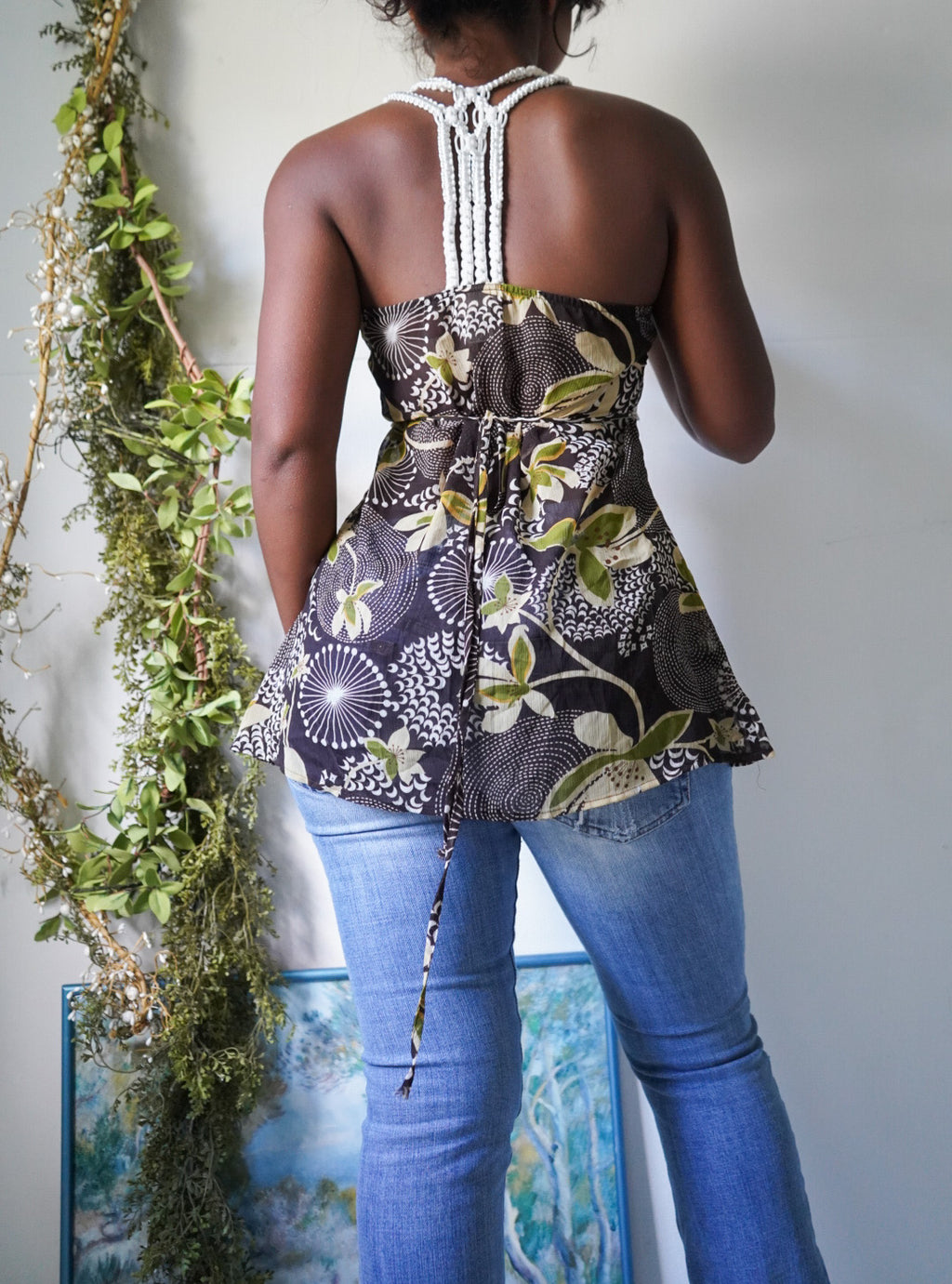 Y2K Tiered Boho Babydoll Top