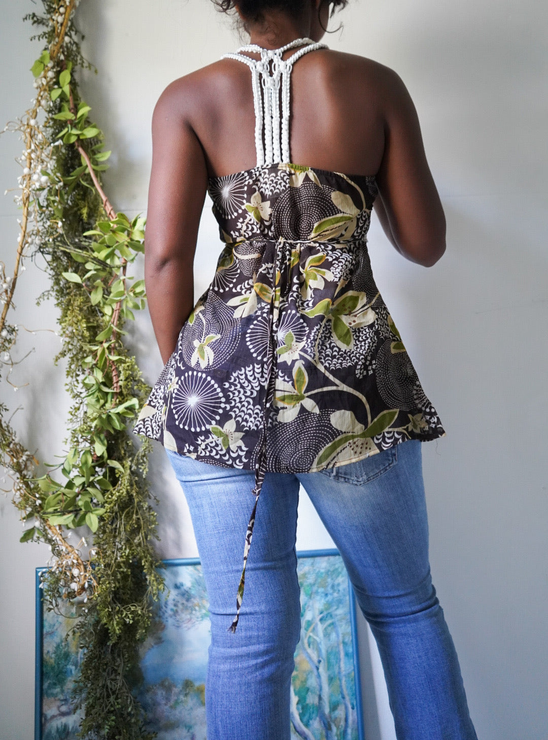 Y2K Tiered Boho Babydoll Top