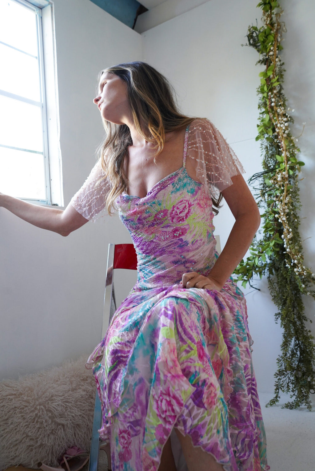 Rare Silk Beaded Fairy Gown