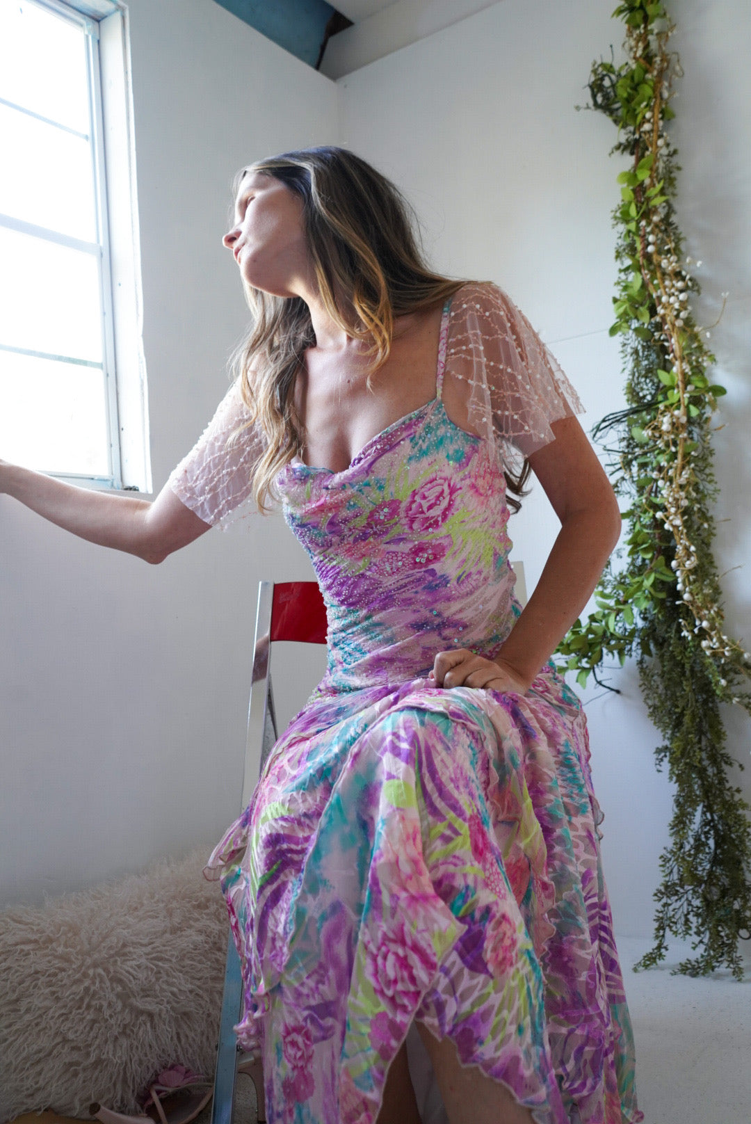 Rare Silk Beaded Fairy Gown