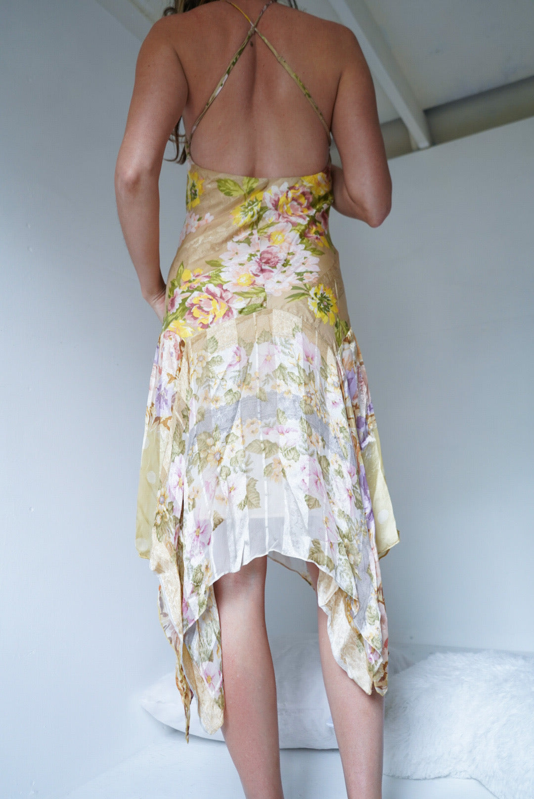 Y2k Floral Romantic Fairy Silk Dress