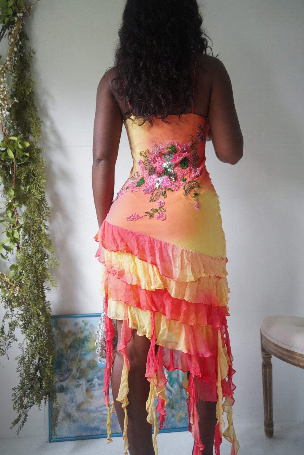 Rare Y2K Sunset Silk Fairy Dress