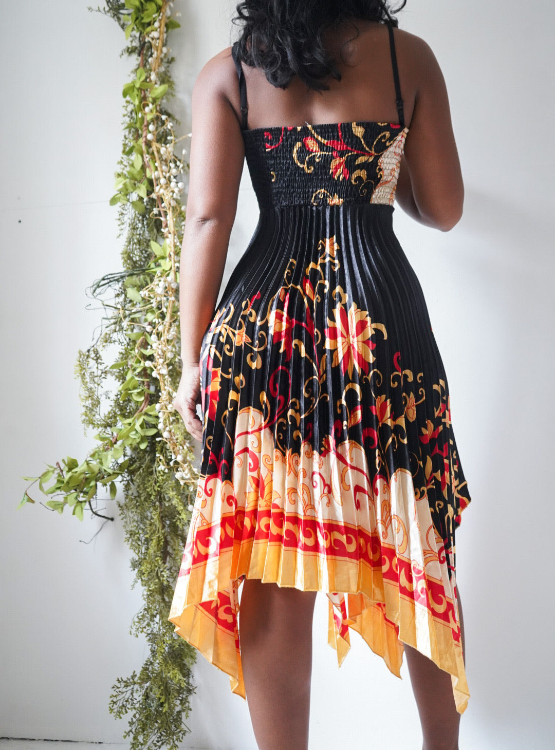 Rare Y2K Satin Pleat Skirt Fairy Dress