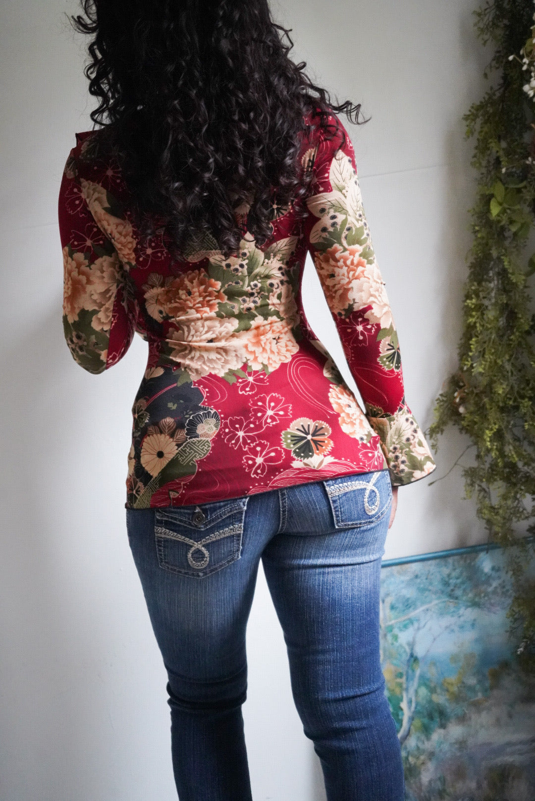 Y2K Ruffle Detail Long Sleeve Top