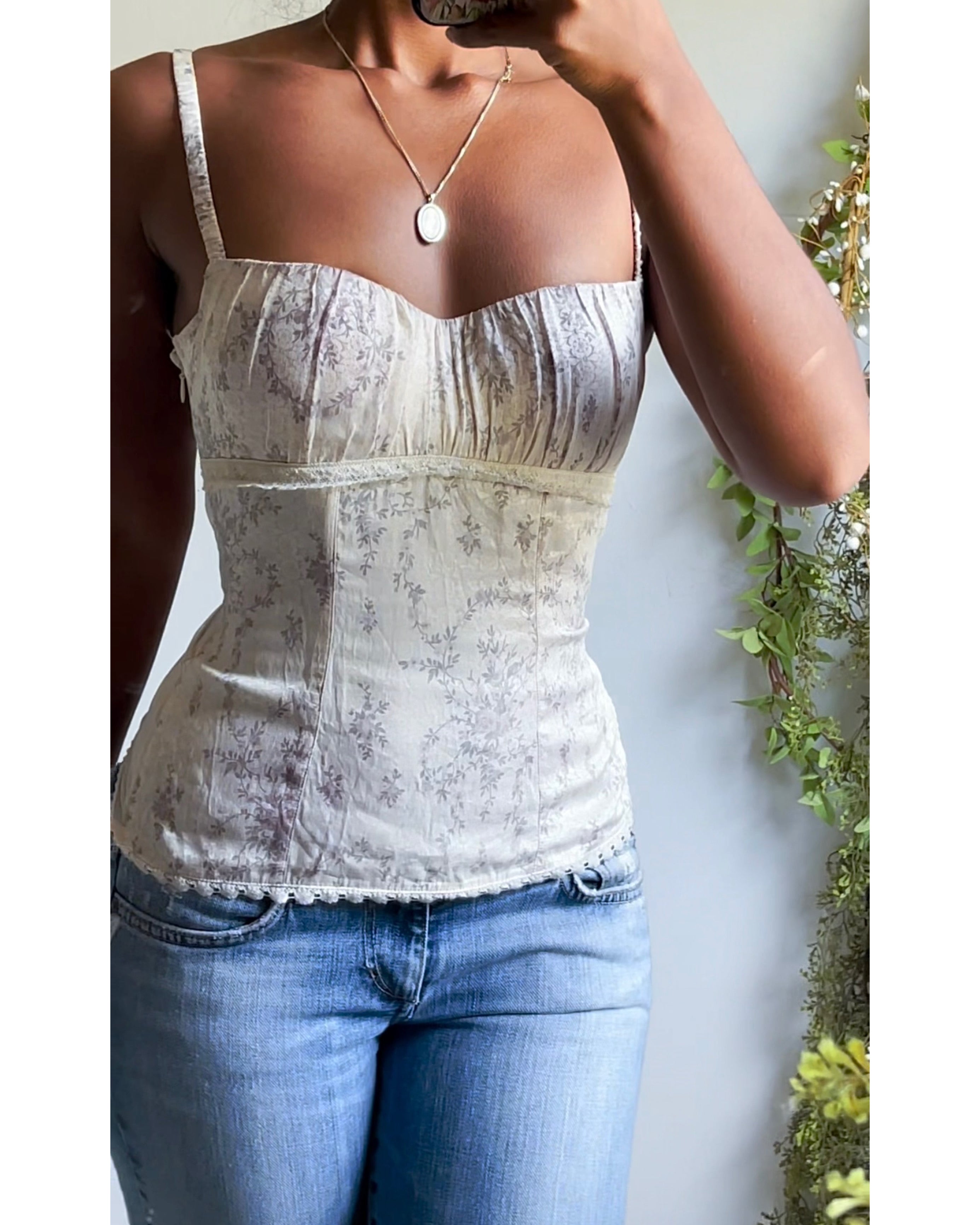 Y2K Silk Blend Bustier