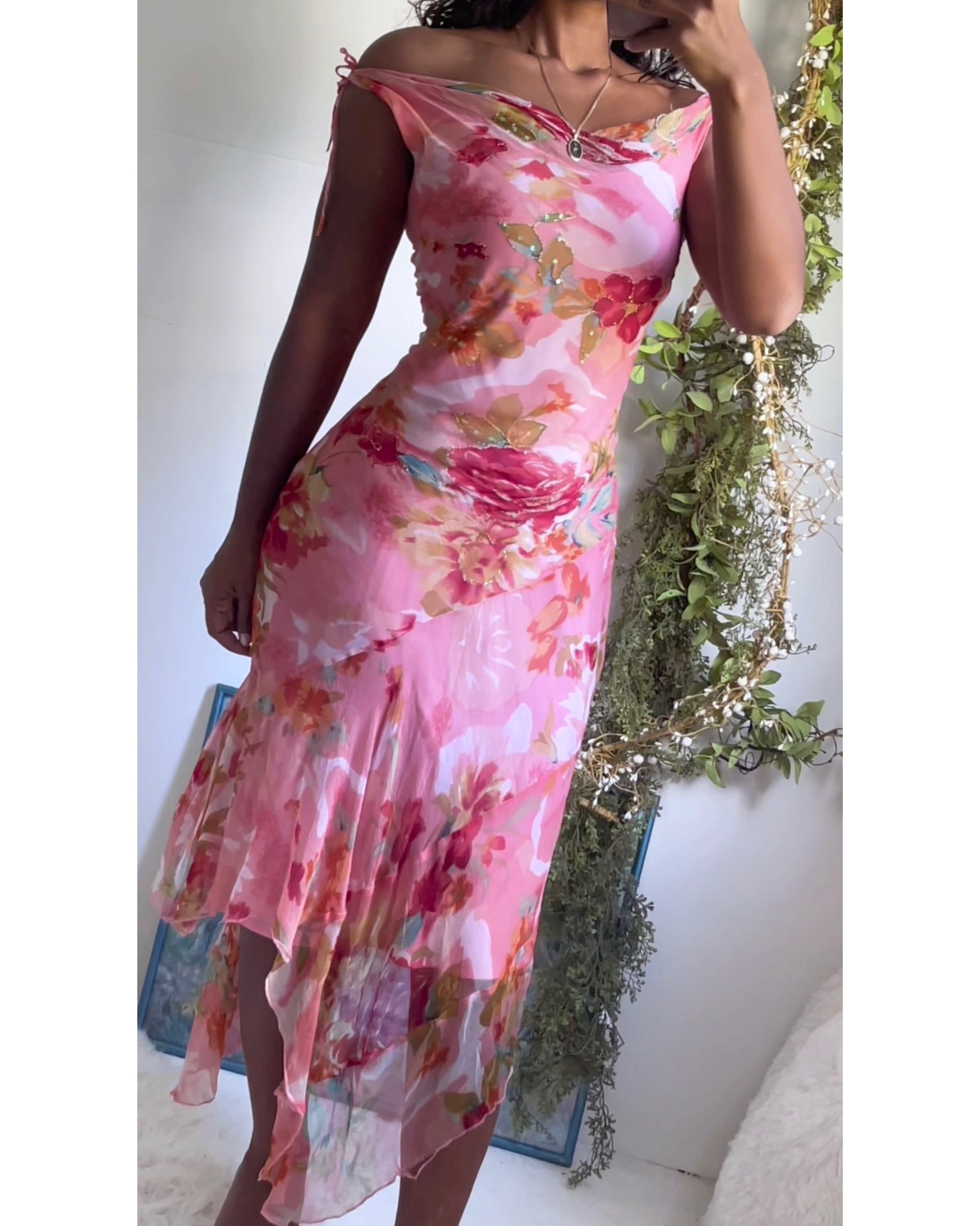 Y2K Rose Derhy Fairy Dress