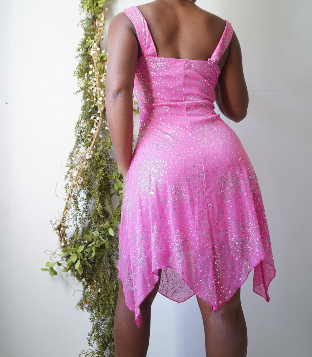 Bright Pink Glitter Fairy Dress