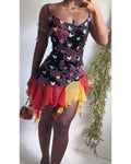Y2K Reworked Handmade Velvet Fairy Mini Dress