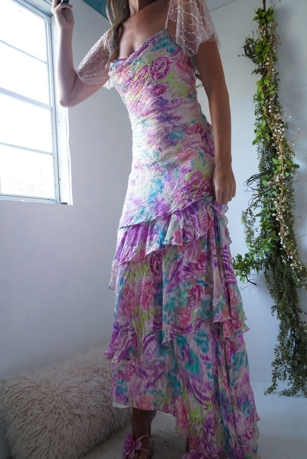 Rare Silk Beaded Fairy Gown