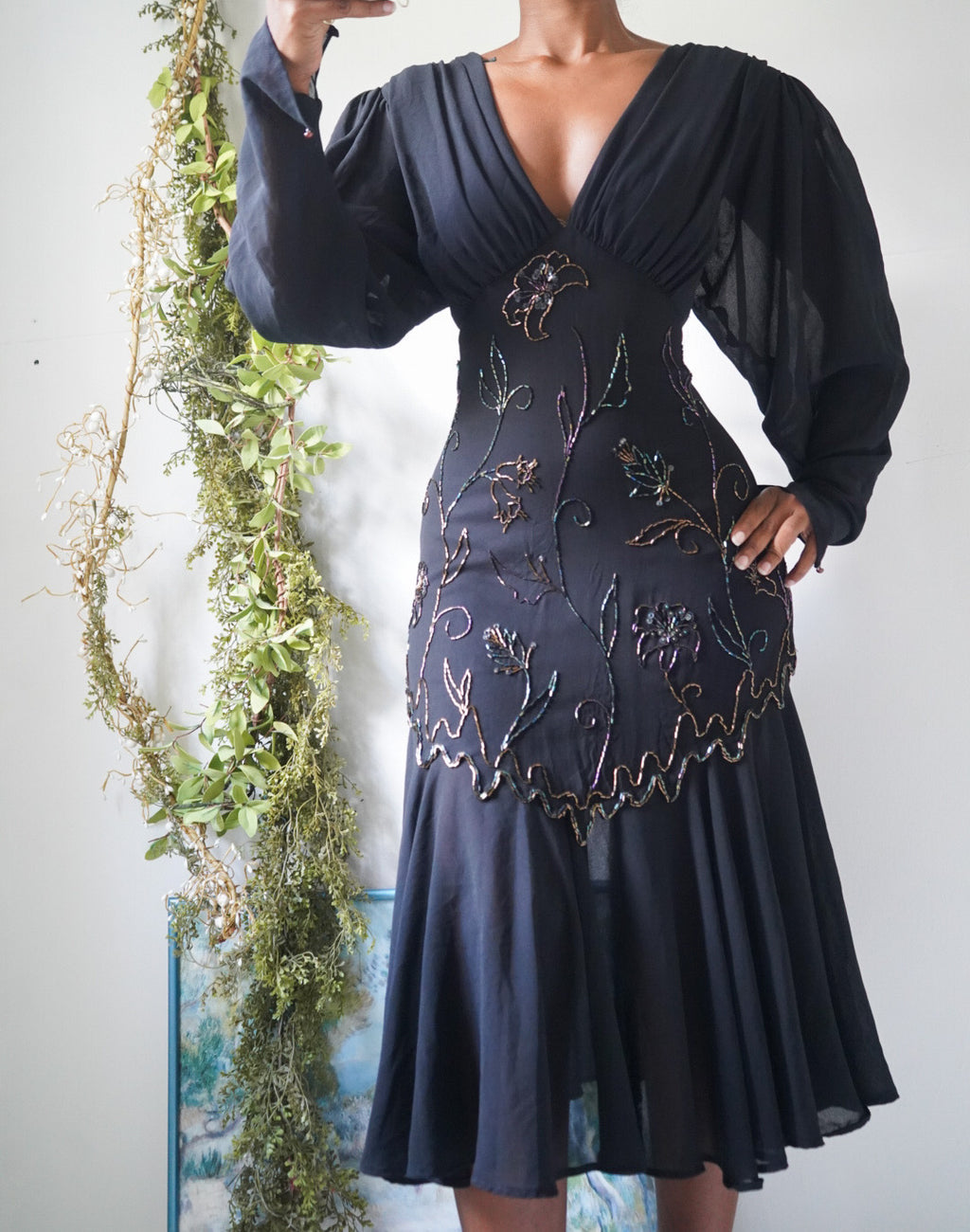 Vintage 80’s Casadei Beaded Dress