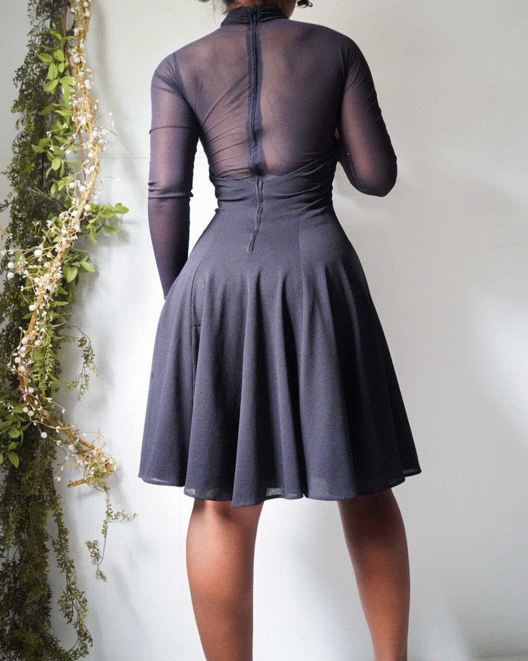 Vintage 90’s Black Illusion Mini Dress
