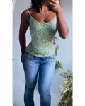 Mermaid Sequin Bead Detail Cami