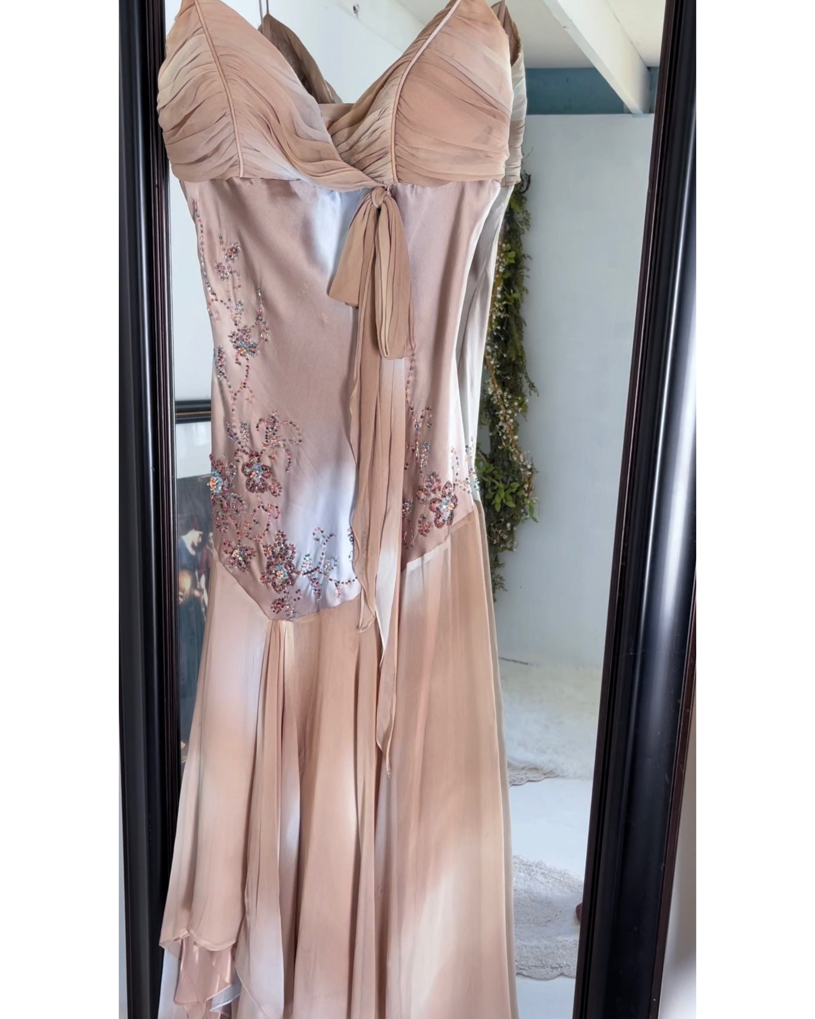 Rare Silk Beaded Fairy Dress