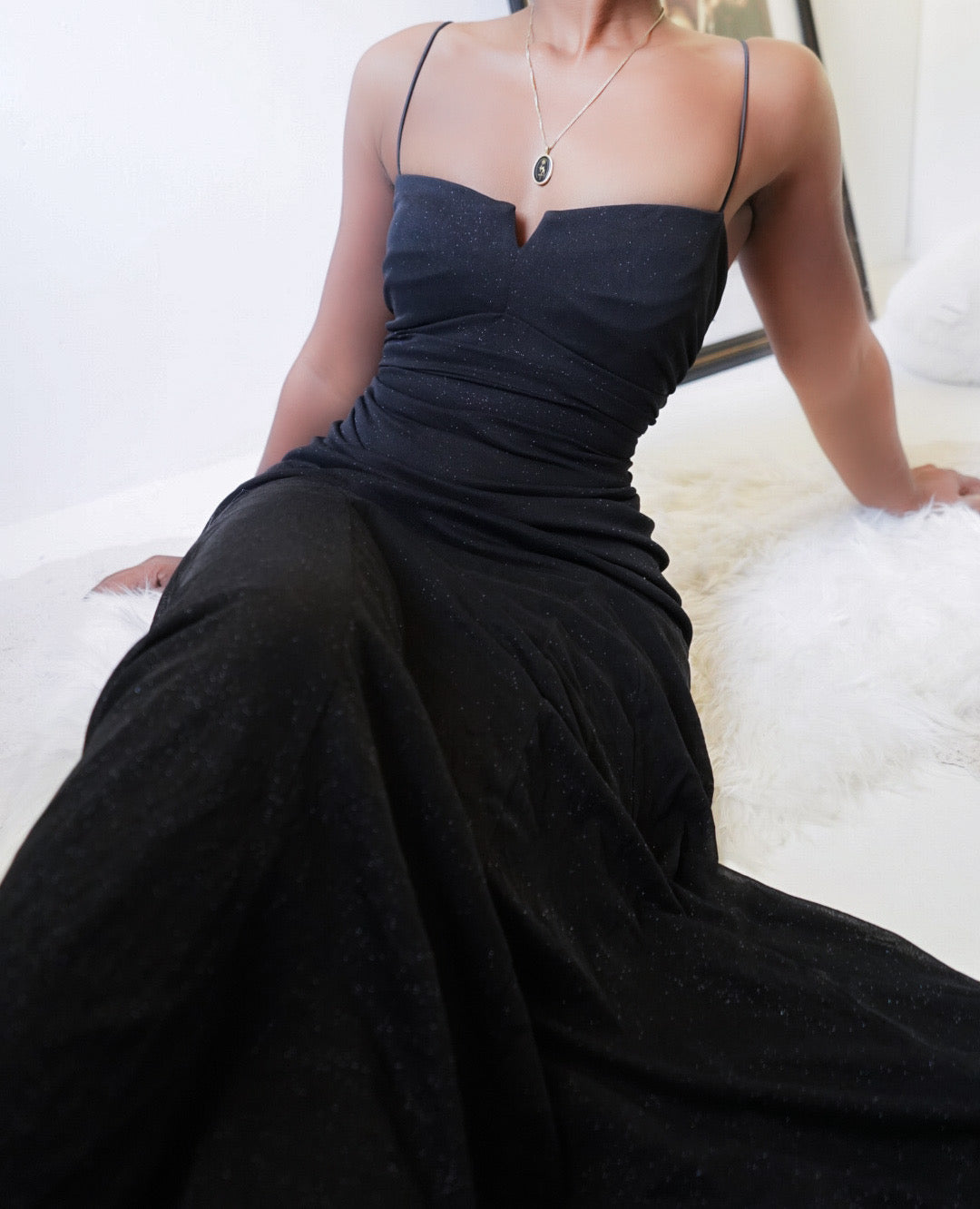 Sparkle Black 90’s Gown