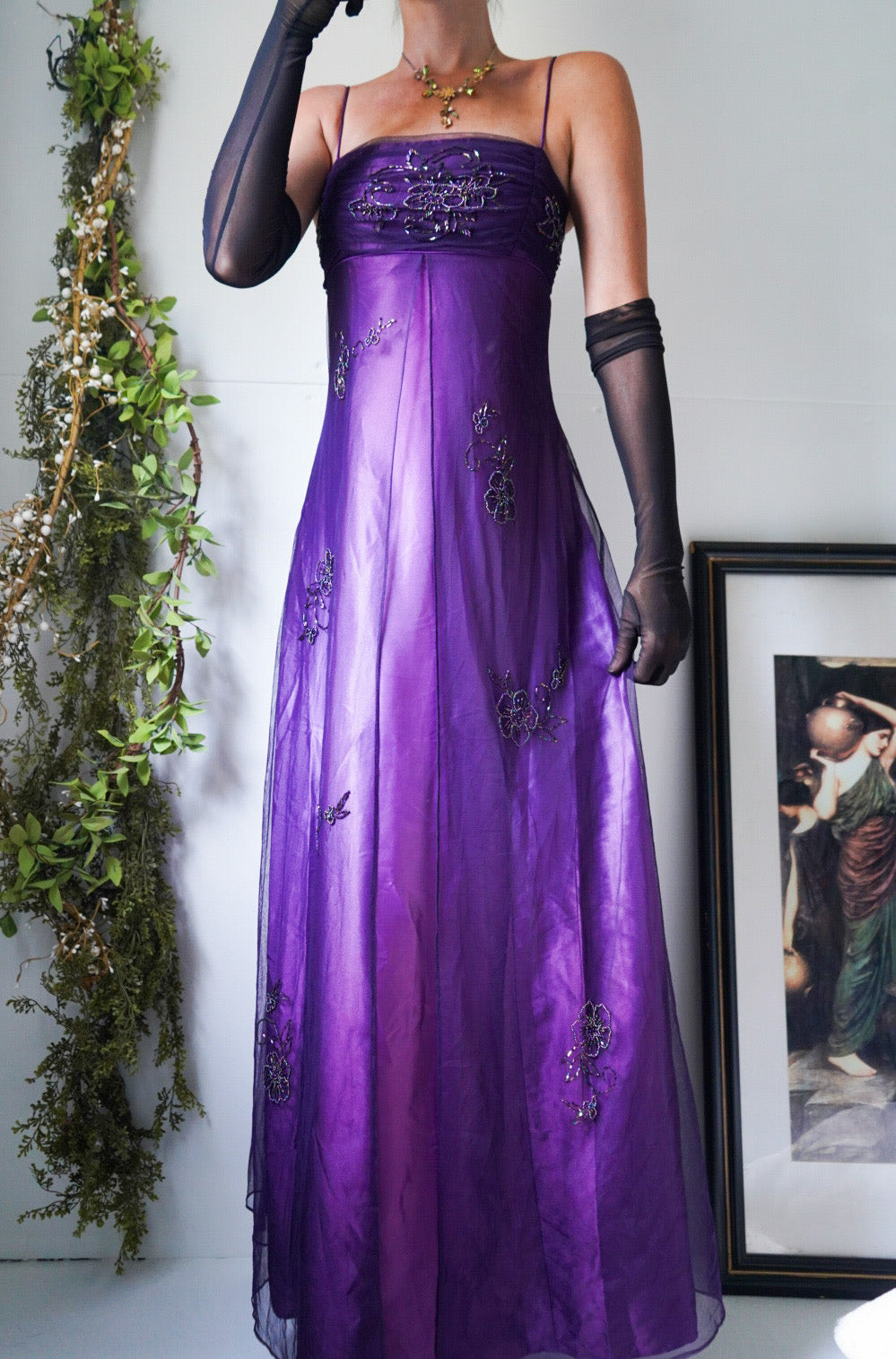 Split Front Beaded Fairy Gown
