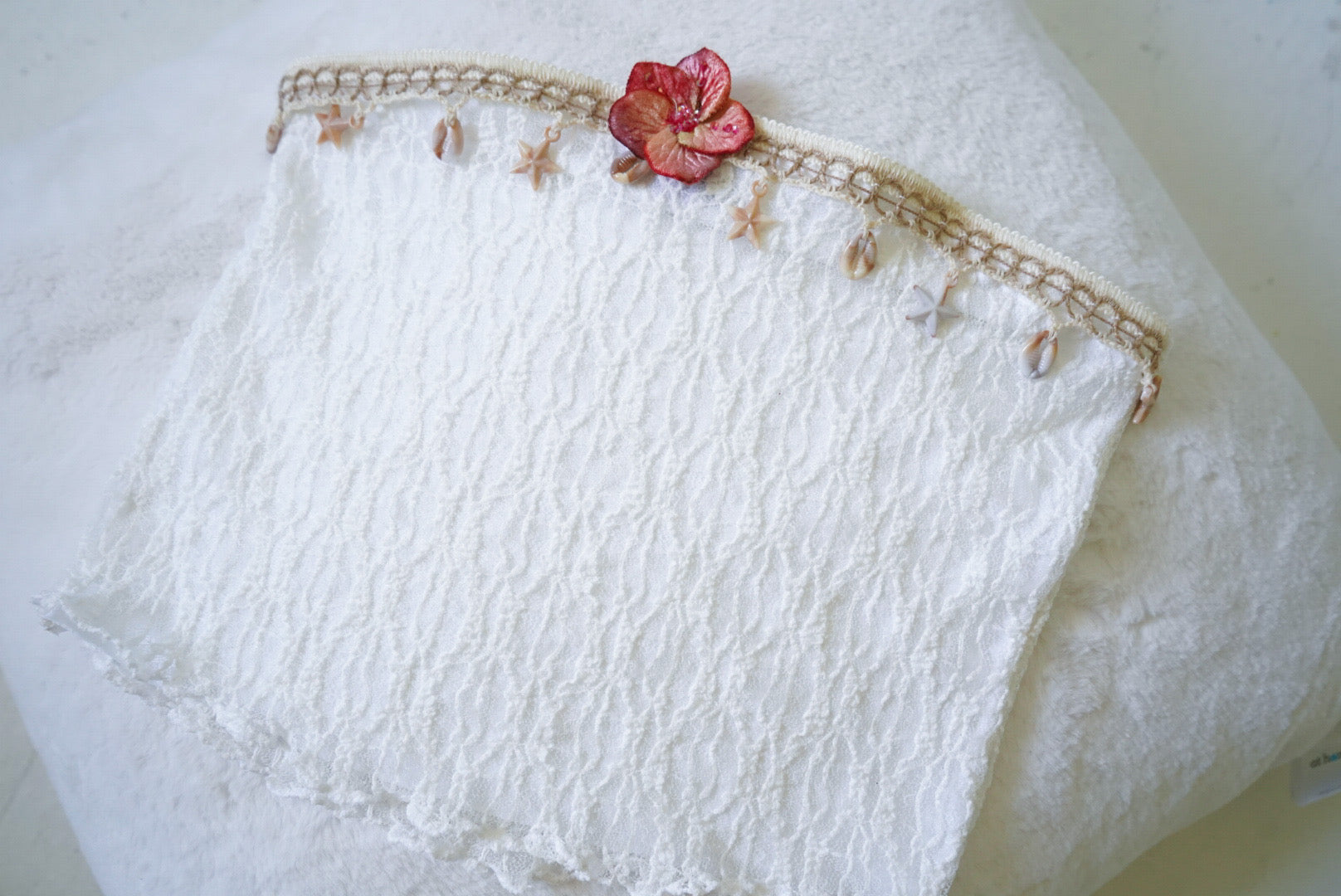 Handmade Seashell Trim Tube Top