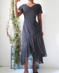 Y2K Monochrome Polka Dot Fairy Hem Dress