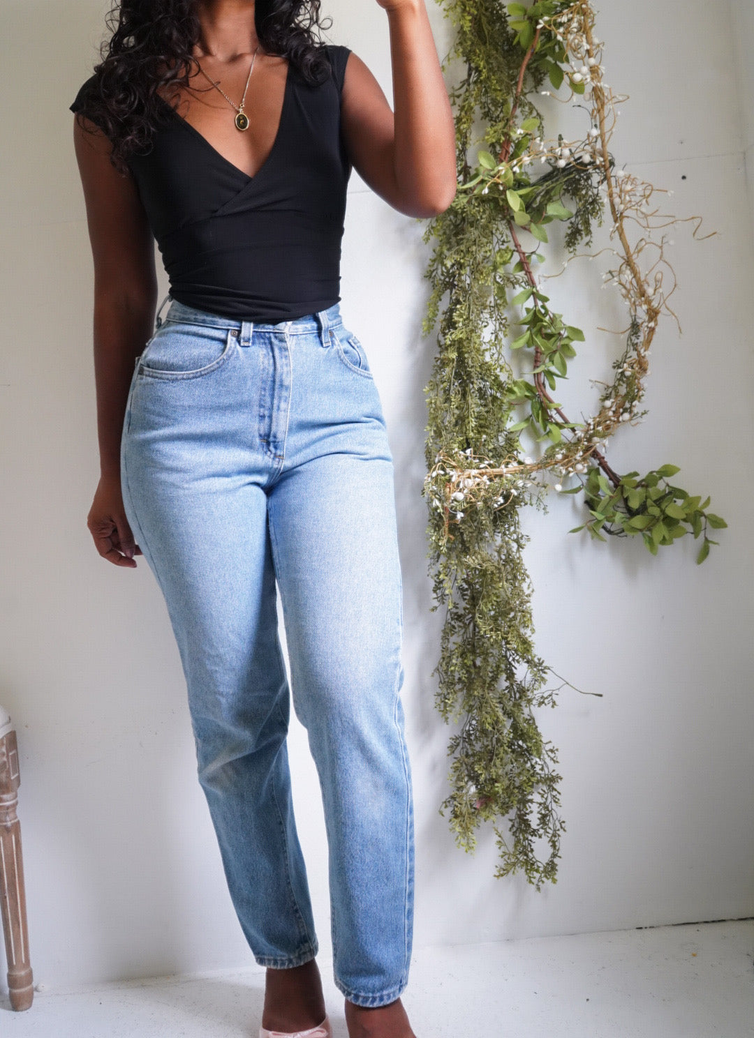 90’s Light Wash Tapered Lee Rider Jeans (27)