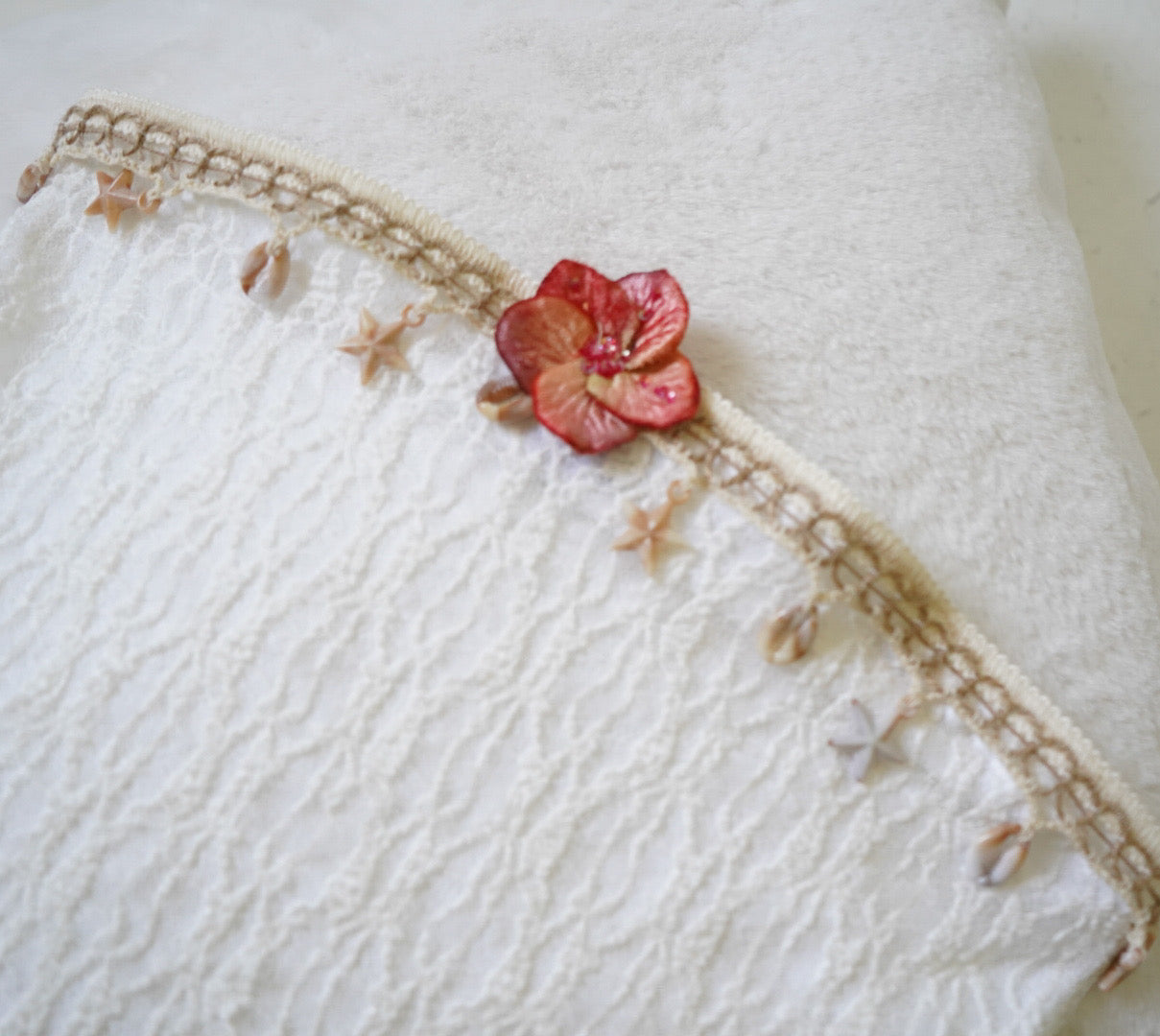 Handmade Seashell Trim Tube Top