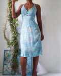 Y2K Batik Print Halter Sundress