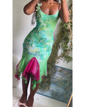 Silk Beaded Fairy Reworked Midi Dress