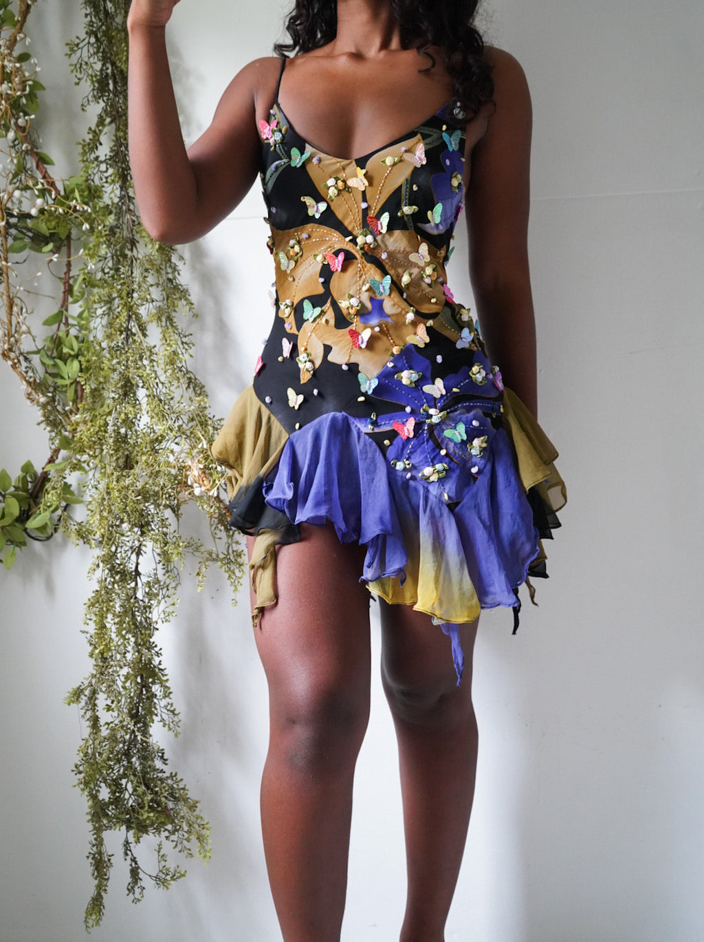 Reworked Handmade Butterfly Fairy Mini Dress