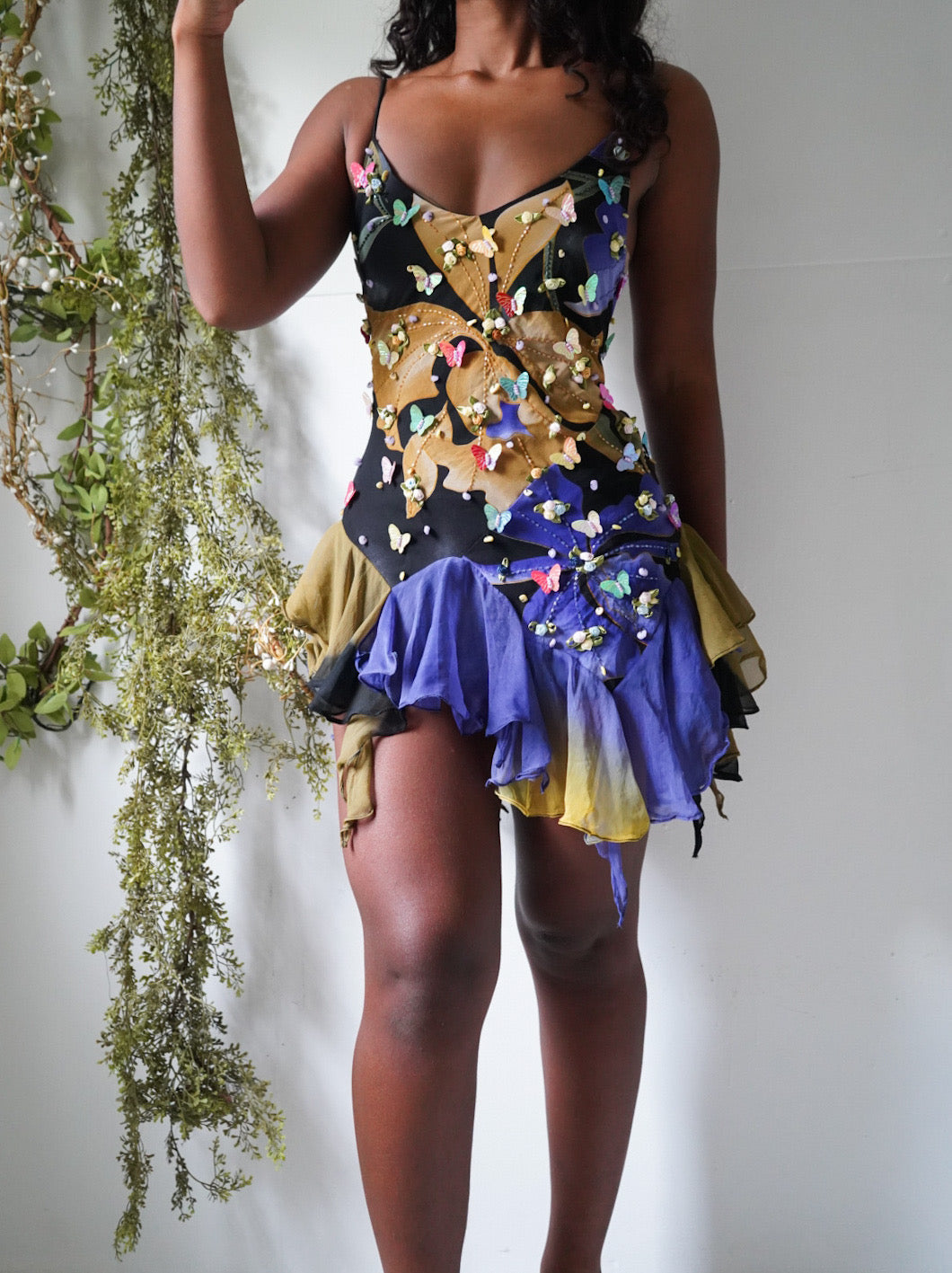 Reworked Handmade Butterfly Fairy Mini Dress