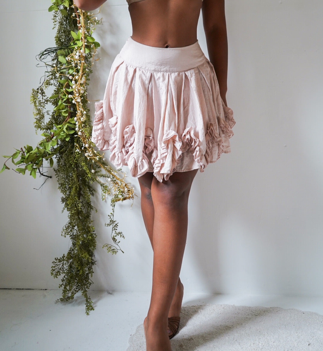 Light Blush Y2K Mini Skirt