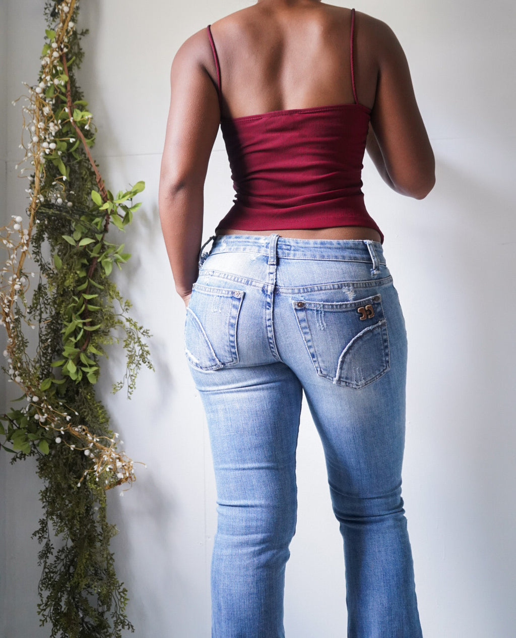 Y2K Iridescent Crimson Cami