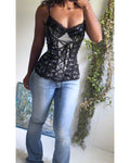 Y2K Lacy Corset Cami