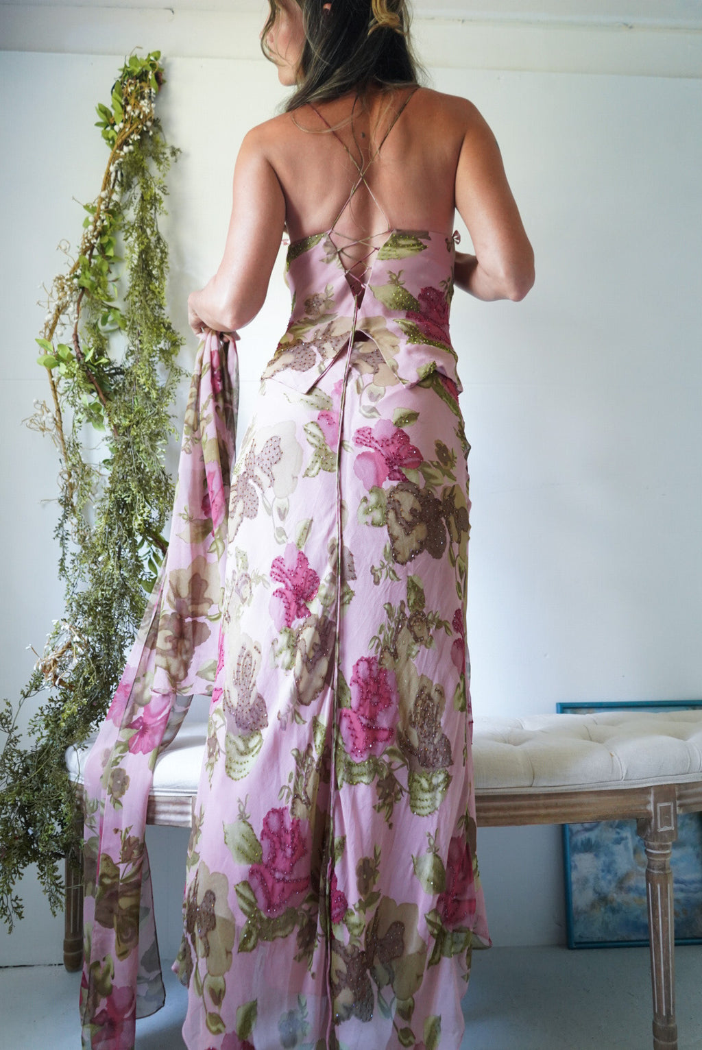 Y2k silk beaded 3 pc set