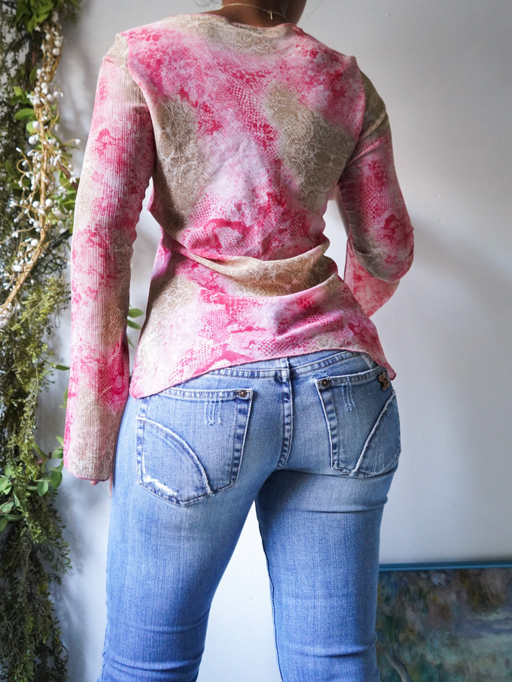 Flare Sleeve Paisley Boho Top