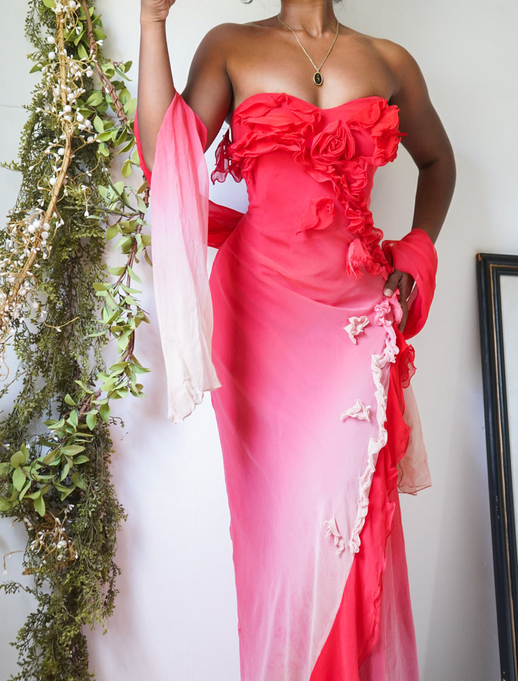 Ombré Silk Fairy Gown with Sash