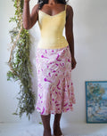 Y2K Pink and Cream Ditsy Rose Skirt