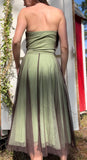 Vintage layered green mesh dress