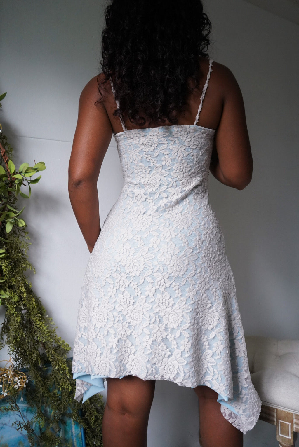 Handmade Fairy Glass Bead Trim Dress