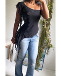 Vintage Y2K Black Whimsy Fairy Top