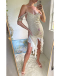 Reworked Beaded Silk Fairy Dress