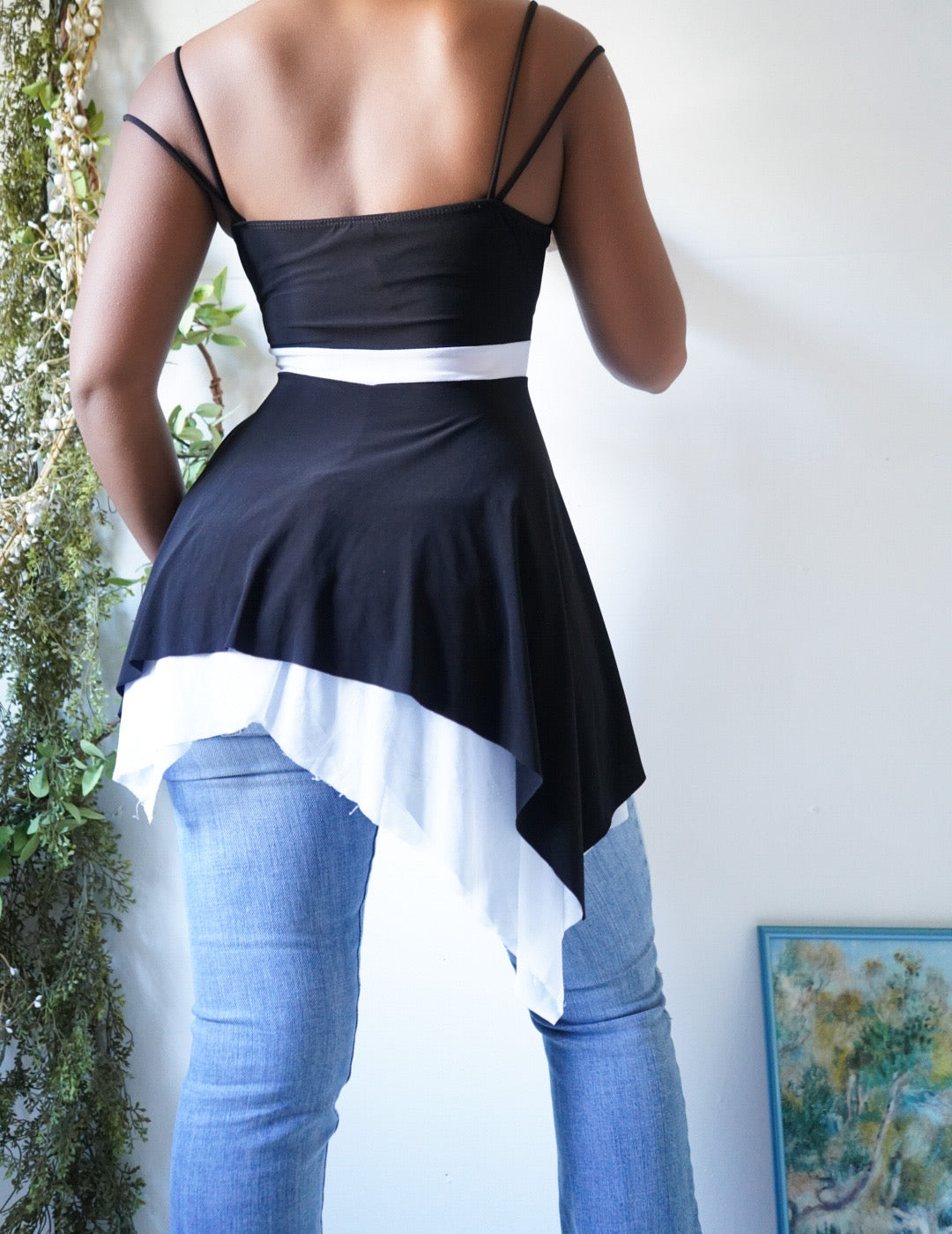 Monochrome Babydoll Fairy Top