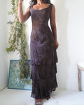 Y2K Chocolate Silk Devore Dress