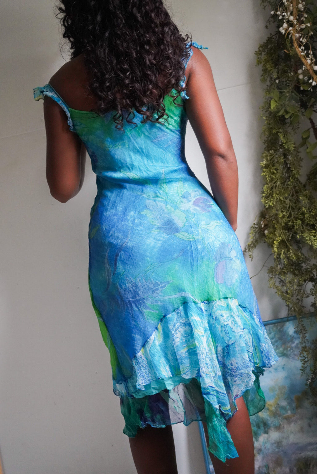 Watercolor Floral Y2K Fairy Dress