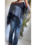 Y2K Ombre Fringe Poncho