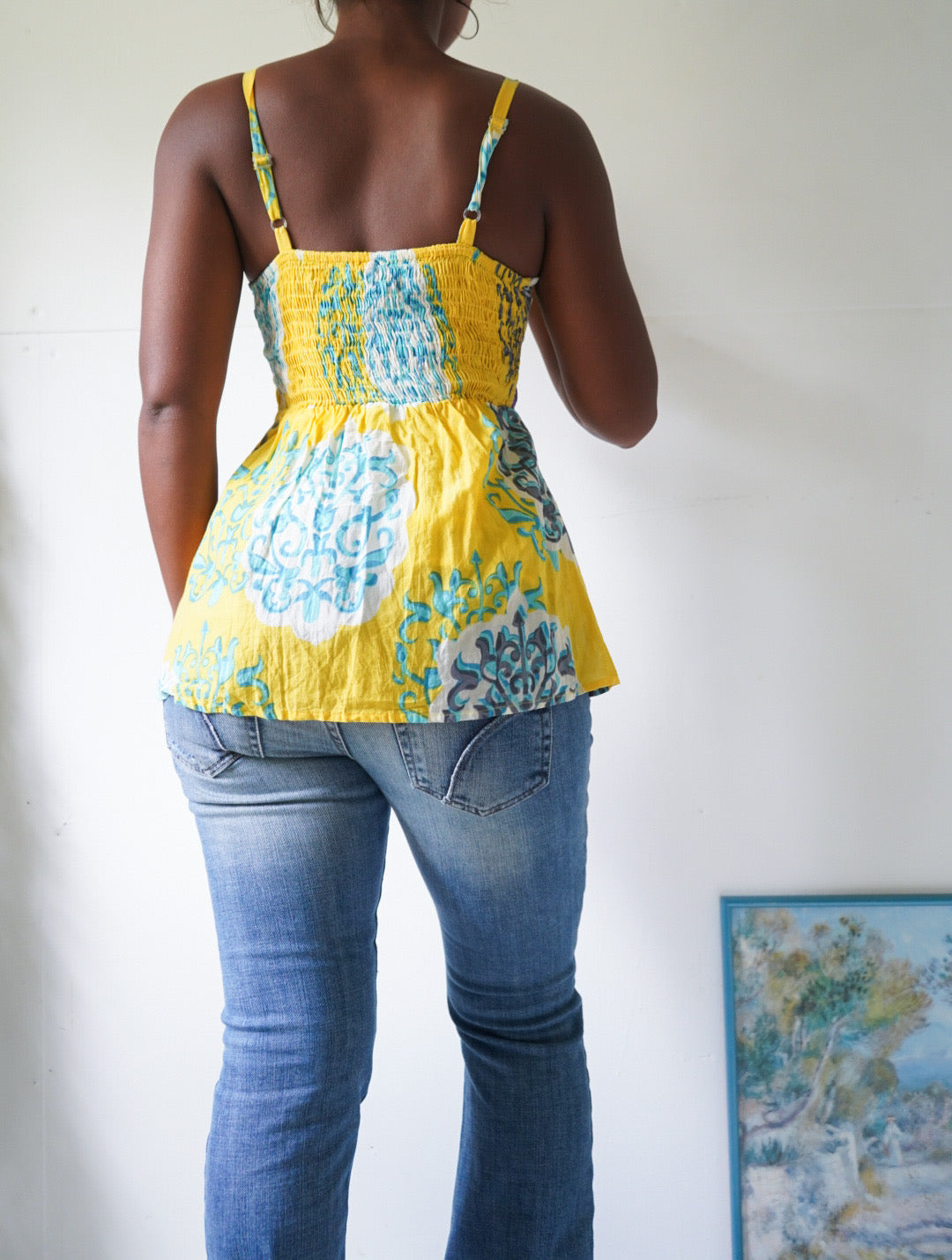 Y2K Boho Cotton Babydoll Top