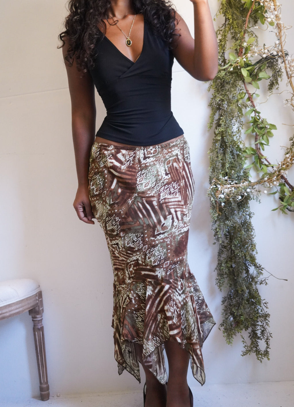 Y2K Boho Fairy Hem Skirt