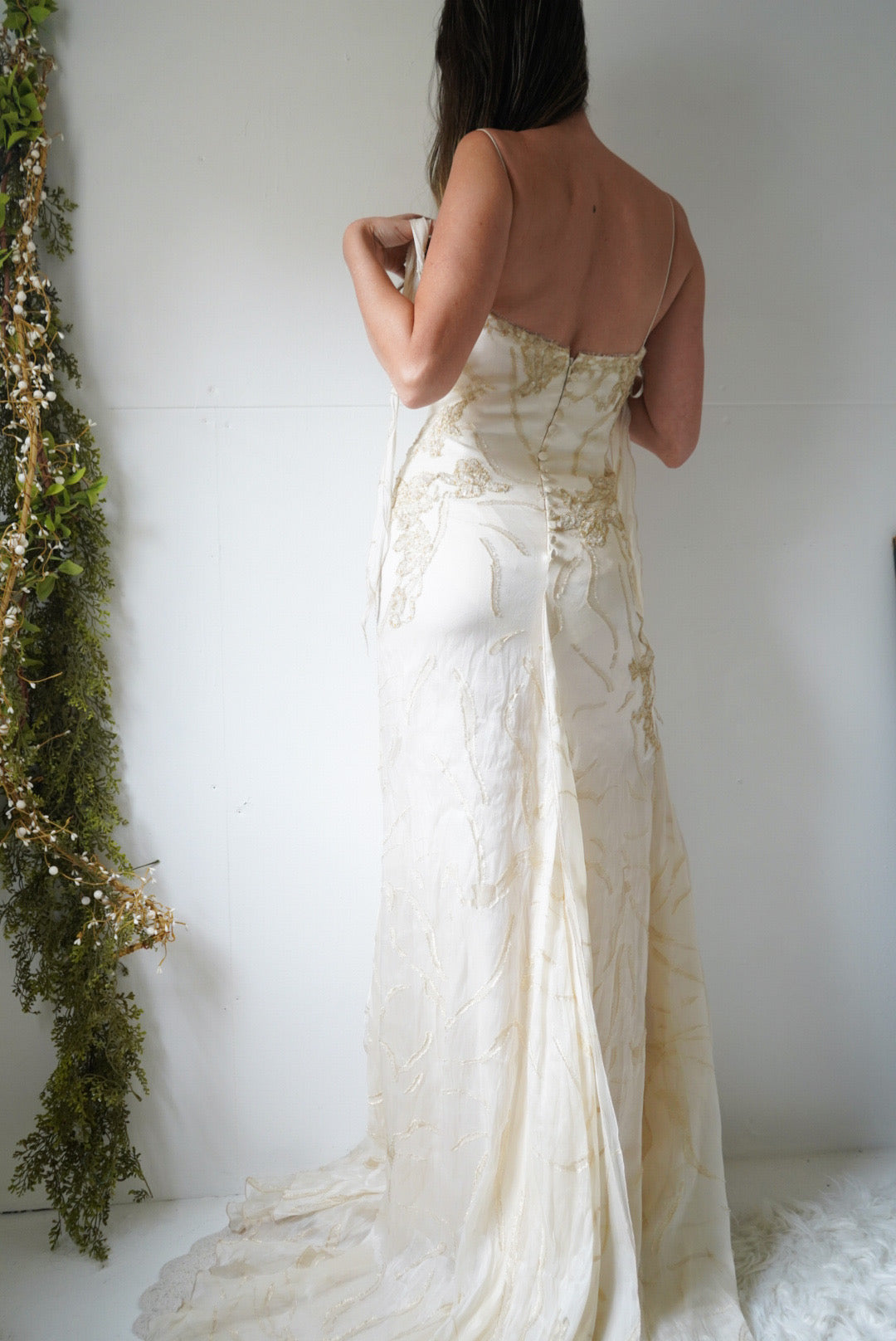 Y2k Elie Saab Silk Wedding Gown